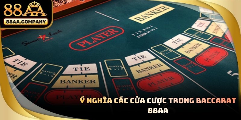 Các cửa cược trong BACCARAT 88AA bao gồm Banker Player và Tie