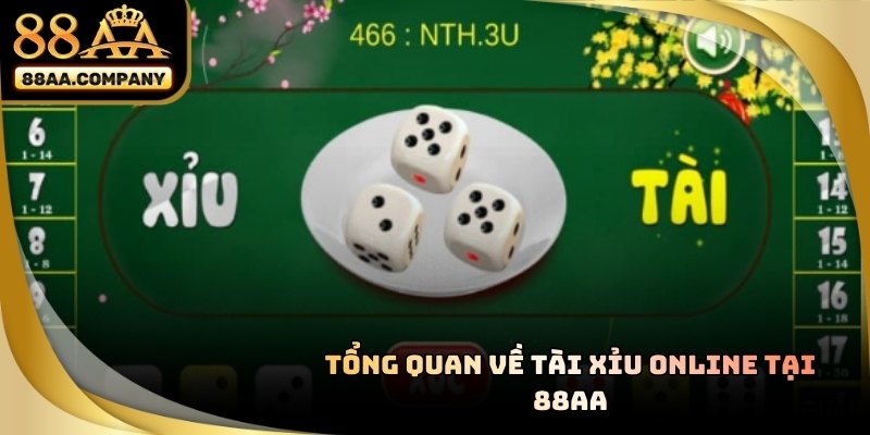 Giao diện tài xỉu online tại 88AA với bàn cược trực quan và dễ thao tác